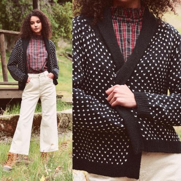 THE GREAT. | Sweaters | The Great The Tiny Hearts Lodge Cardigan Size |  Poshmark
